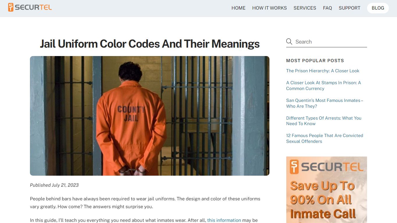 Jail Uniform Color Codes And Their Meanings - SecurTel